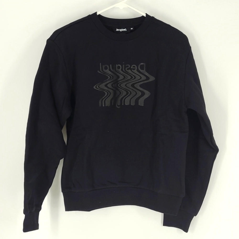 Desigual. Size XS Black Pakaian Jadi Wanita Sweatshirt